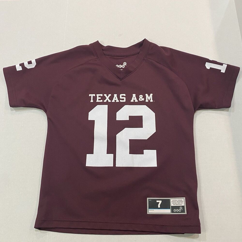 Texas A&M Aggies Gen 2 Kids Large 7 12th Man Jersey